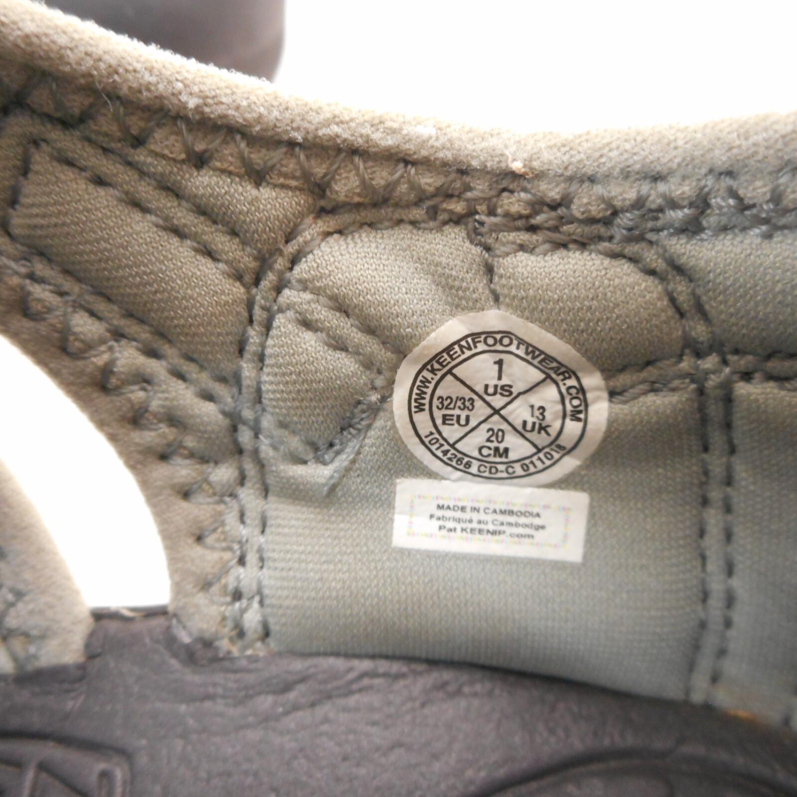 Sandali Keen giovani 1 Y punta chiusa grigio lime sport acquatici scarpe escursionismo outdoor