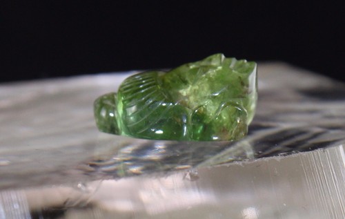 Natural Green Tourmaline Carved Buddha Head 14.14 Ct Loose Gemstone Ring Pendant - Picture 3 of 7