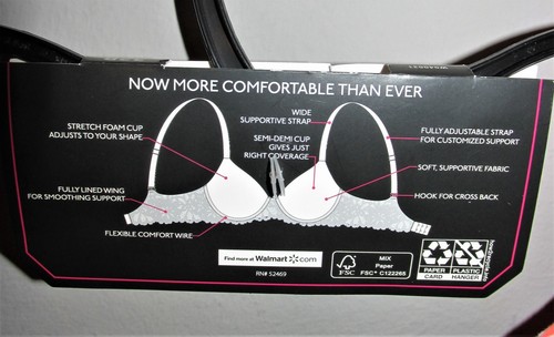 Nobo SOFT Flex Wire Convertible Strap T-Shirt Bra (Size 32D) BRAND NEW W TAGS - Picture 5 of 5