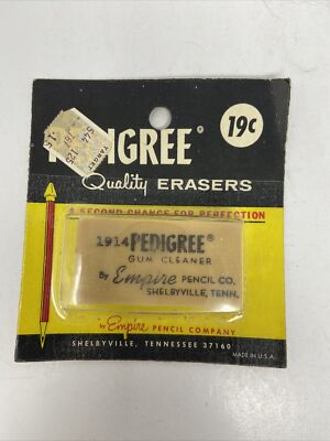 Vintage Pedigree Gum Cleaner Eraser By Empire Pencil Corp Target Price Sticker