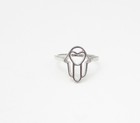 925 Sterling Silver  Cut Out Love Heart Hamsa Band Ring Sz 7  RG3347 — photo 2