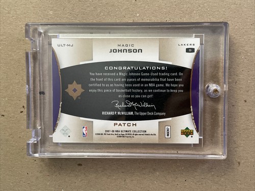 2007-08 Magic Johnson Upper Deck Ultimate Materials patch /25 - Picture 8 of 8