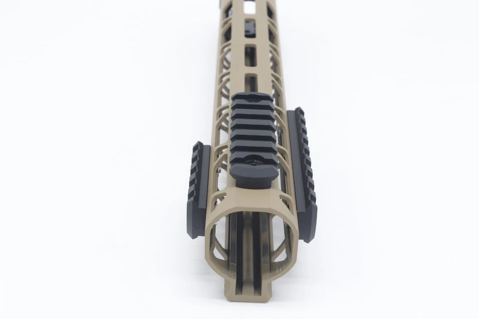 Black/Tan/Red Aluminum 5 7 9 11 13 Slot Picatinny Rail Section Fit M-Lock - Image 2 of 4