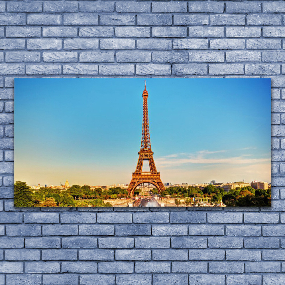 Impression sur verre acrylique Tour Eiffel 140x70 finition luxe