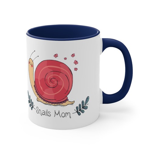 "Taza de café de acento ""Snails Mom"", 11 oz | Idea de regalo para amantes de los caracoles mascotas, linda taza de caracoles" - Imagen 17 de 21