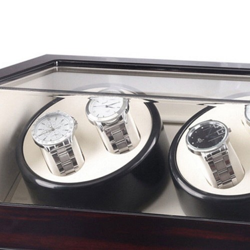 4 orologi caricatore automatico per orologi scatola per orologi scatola per orologi scatola legno fibra di carbonio - Foto 4 di 22