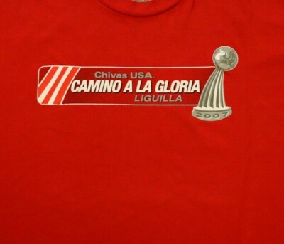 Chivas USA Camino a la Gloria 2007 T-shirt XL Large Red Soccer Sport 100%Cotton 