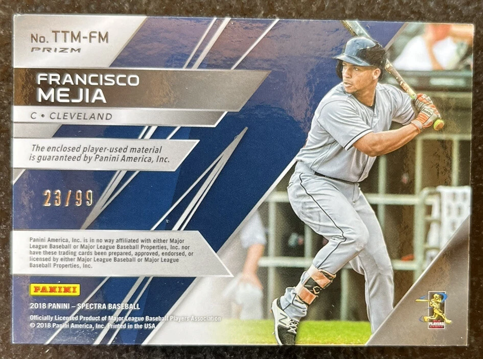FRANCISCO MEJIA 2018 Panini Spectra Triple Threat Game Used Bat CARD #'d 23/99 - Image 2 of 3