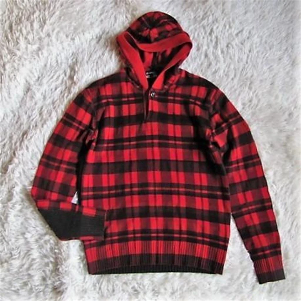 COMME des GARCONS JUNYA WATANABE MAN Plaid Hoodie Knit Sweater Men S From Japan