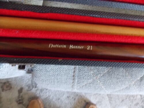 Dufferin 2 Piece Banner Inlaid Pool Cue 58in 21oz w/ Hard Travel Case - Picture 2 of 7