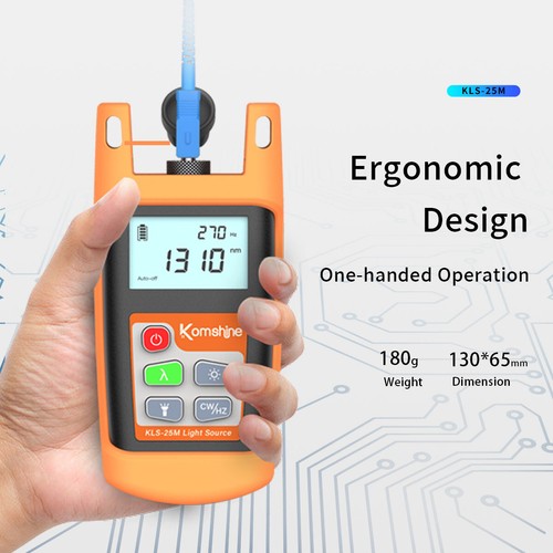Fuente de luz de fibra óptica KomShine KLS-25 mini tipo 850/1300/13100/1550/1490 nm - Imagen 4 de 33