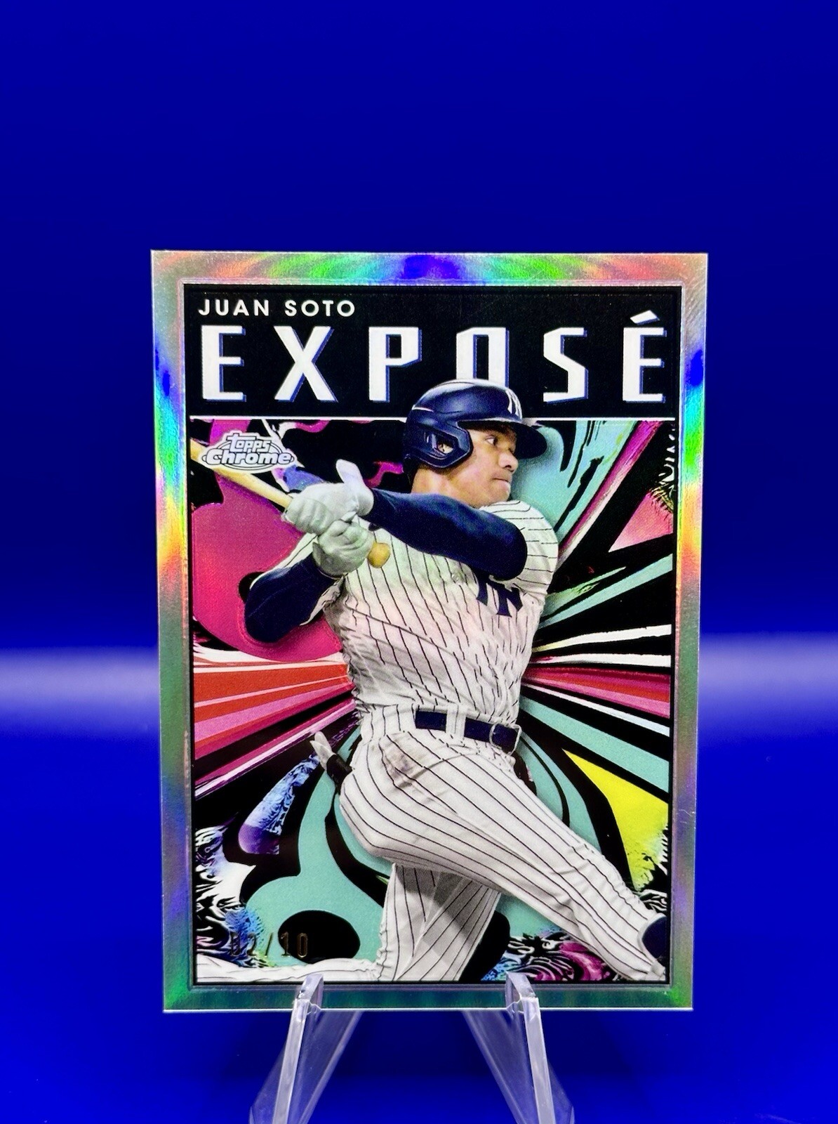 2024 Topps Chrome Juan Soto /10 Expose Refractor #TCE-12 SSP New York Yankees
