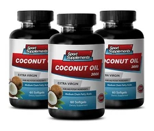 Lose Weight Quick - Organic Coconut Oil 3000mg  Burn More Fat Supplements  3B