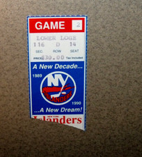 NY Islanders 10/17/1989 Ticket Stub vs Minnesota Larry Murphy 5a Personal Record