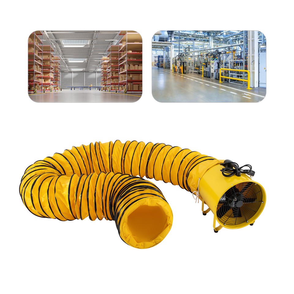 16" 12" Extractor Fan Blower Portable 10m 5m Duct Hose Ventilator