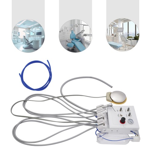 Portable Dental Turbine Unit Water Bottle Work Weak Suction 4 Hole - Picture 17 of 21