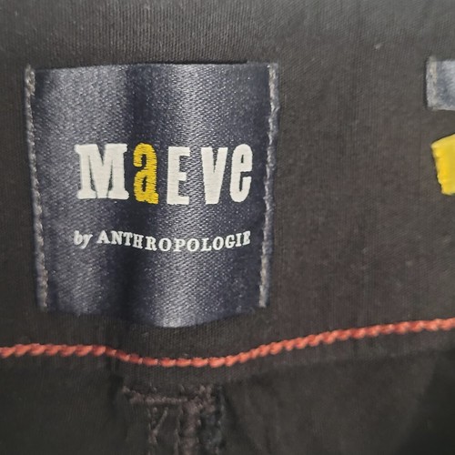 Pantalón Maeve by Anthropologie 27 Negro Mezcla de Lino The Colette Recortado Ancho - Imagen 6 de 13