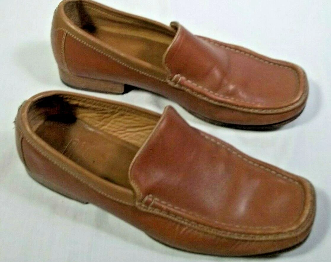 Mocassino italiano Coach Pierson in pelle punta di piedi 9 D abito casual naturale