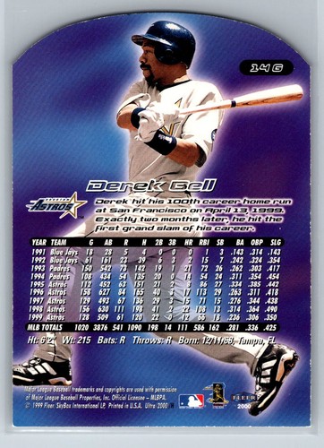 2000 Fleer Ultra Derek Bell Gold Medallion Parallel Houston Astros #14G - 第 2/2 張圖片