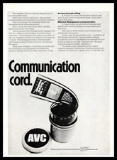 1970 AVC Audiovisual Communications London England "Communication Cord" Print Ad