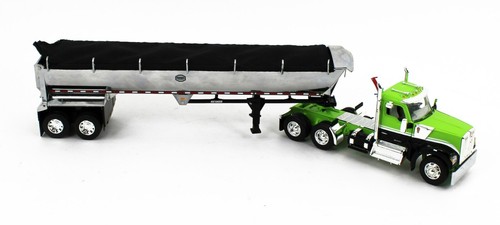 DCP 1:64 *GREEN & BLACK* Kenworth W990 Day Cab & CHROME MAC End Dump Trailer NIB - Picture 3 of 9