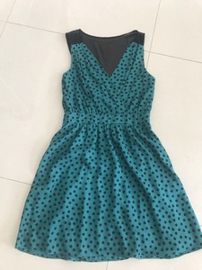 Bcbgeneration-Green-Polka-Dot-Dress-Size-4-8-new