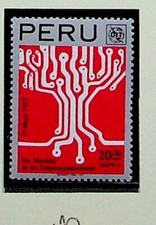 PERU Sc C463 NH ISSUE OF 1977 - TELECOMMUNICATION