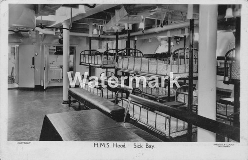 0746. Royal Navy Schlachtschiff H.M.S. Motorhaube innen - Krankenstation