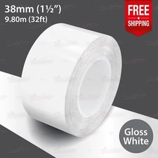 GLOSS WHITE 1.5" 38mm Roll PIN STRIPE Car Striping Line TAPE Decal Vinyl Sticker