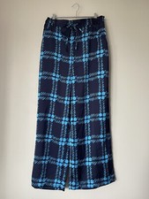 Marni x UNIQLO Drape Relaxed Wide Straight Blue Satin Pyjama Plaid Lounge Pants