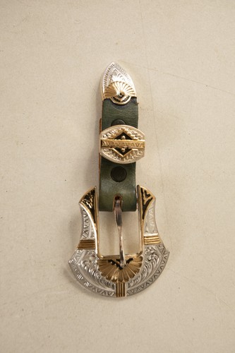 Elegante hebilla de cinturón plateada (R3E-20/JSF6) Montana Silversmiths con extremo a juego
