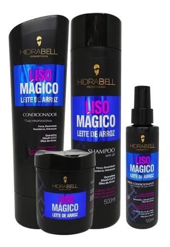 HIDRABELL Hair Treatment Smooth Magic Liss Leite de Arroz 4 Products Hidrabell - Picture 1 of 2
