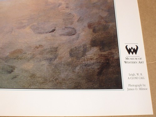 Close Call by W. R. Leigh - 18" X 20" Western Art New Museum Printed - Picture 3 of 4