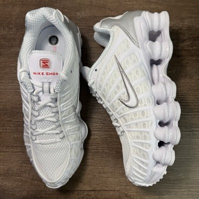 Nike Shox TL  White/Metallic Silver  Women s Size 6 AR3566-100 New No Lid