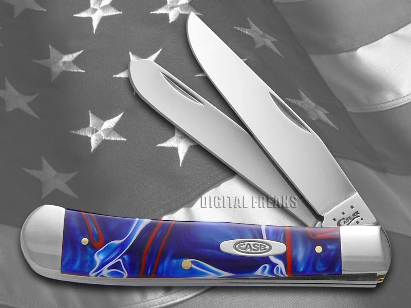 Case xx Knives Trapper Patriotic Kirinite Handle Pocket Knife Stainless 11200 - Image 2 of 4