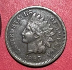 1865 US Indian Head Cent! VF Details! Civil War Days! Old US Coin!
