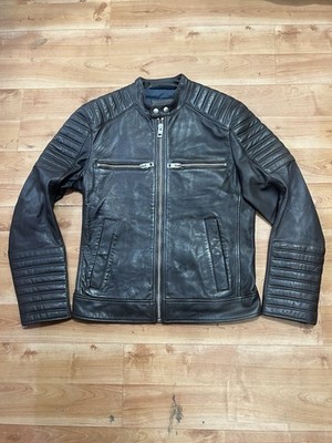 Hugo Boss Leather Jacket Size M | eBay