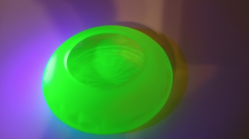 Tiffin Canary Yellow Satin Vaseline Glass Trinket Dish Uranium - Awesome Details - Picture 8 of 10
