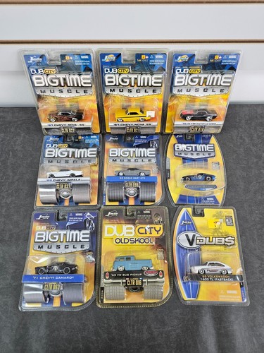 Jada BigTime Muscle & Dub City 1:64 Diecast Model Cars 9pc Lot