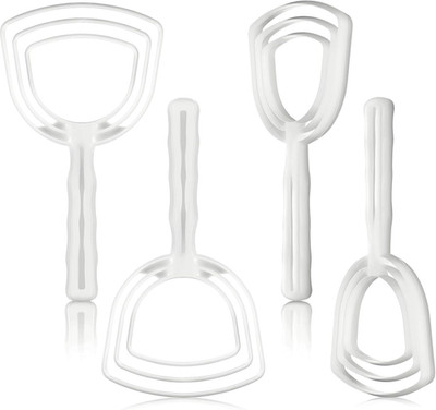 4 Pieces Bone Dust Scraper Fish Scale Remover Butcher Plastic White Fish Descale