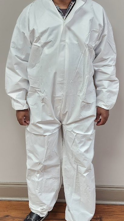 Disposable Coverall 60GSM Painter Bunny Suit White XL Non Medical