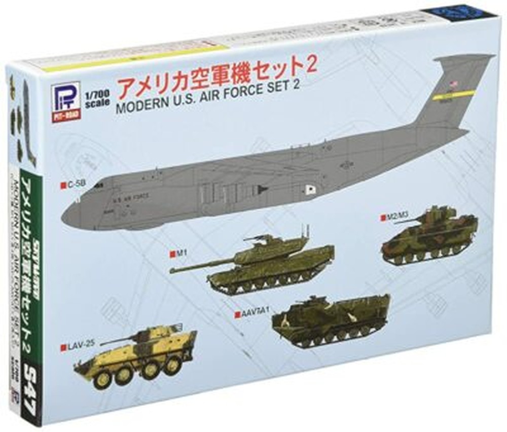 PIT-ROAD 1/700 MODERN U.S. AIR FORCE Set 2 Kit S47 NEW Japan