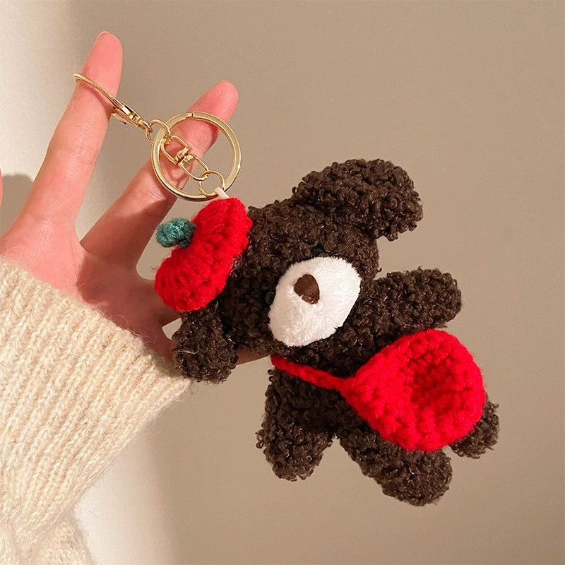 Fluffy Cartoon Plush Keychain Doll Charm
