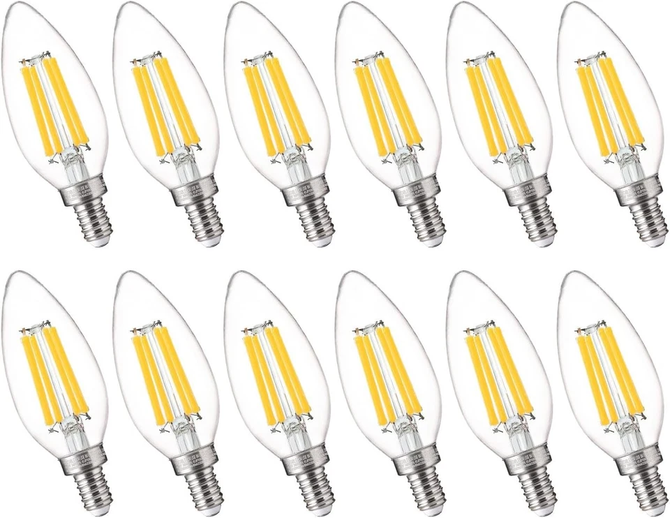 800LM Dimmable LED Bulbs 5000K Daylight, E12 Base - 12 Pack - Image 3 of 4