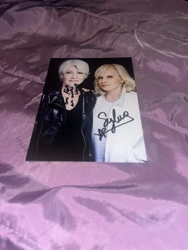 photo cardboard Autograph Dedication francoise hardy sylvie vartan