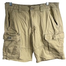 Wrangler Mens Relaxed Fit Cargo Shorts Khaki Tan Size 32