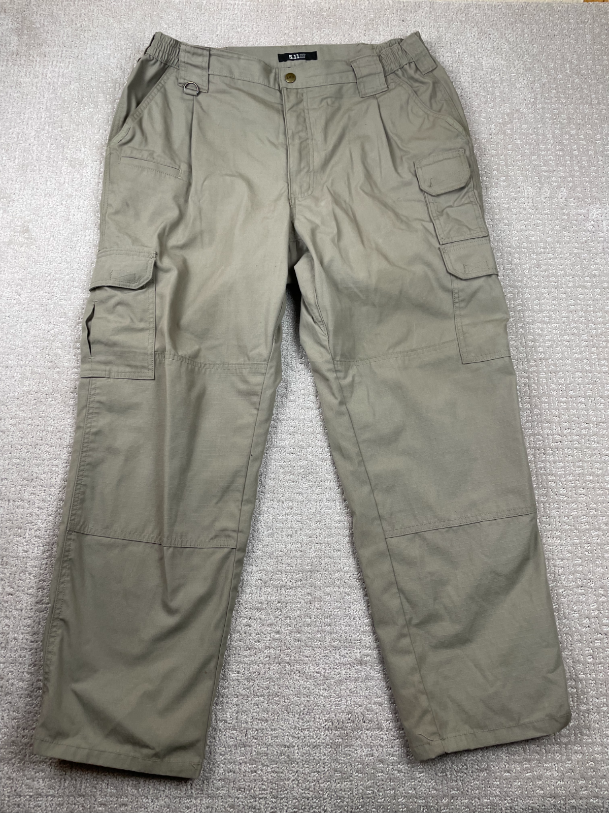 5.11 Tactical Pants Mens 38x30 Beige Taclite Pro Cargo Ripstop Workwear 74273