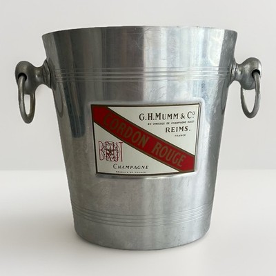 Vintage G.H. Mumm & Co. Cordon Rouge Champagne Ice Bucket Made In France