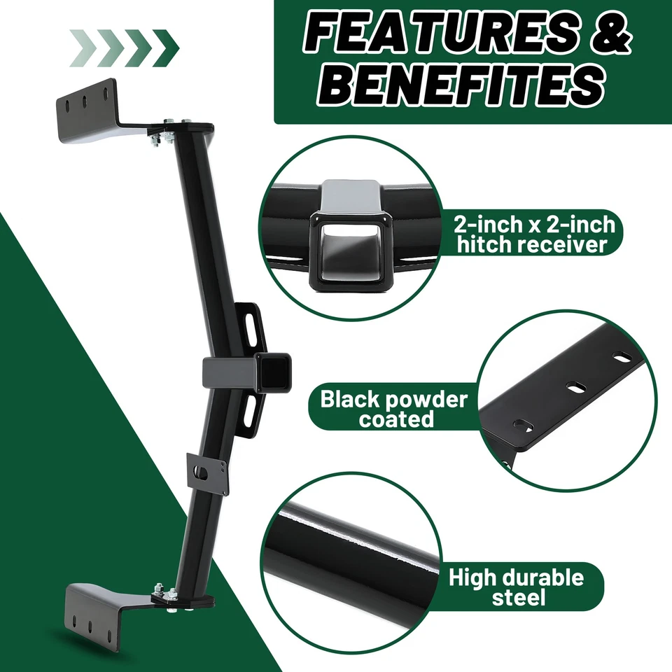 For Toyota RAV4 2006-2017 2018 Class3 Trailer Towing Hitch Receiver Black NEW - Image 3 of 4