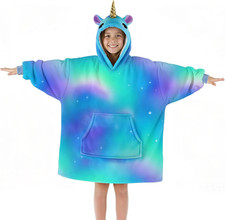 Christmas Gifts for Kids, Kids Wearable Blanket Hoodie, Oversized Fleece Sherpa